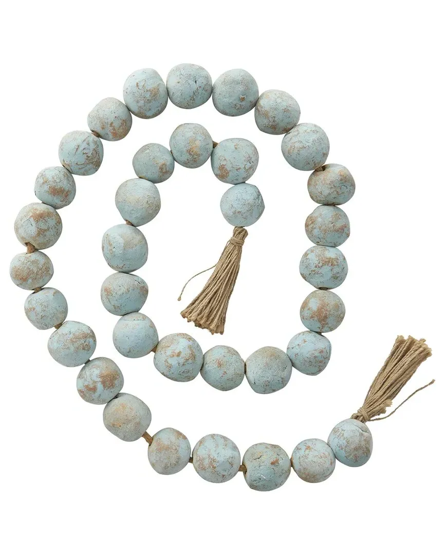 Round Ceramic Beaded Garland - Teal image