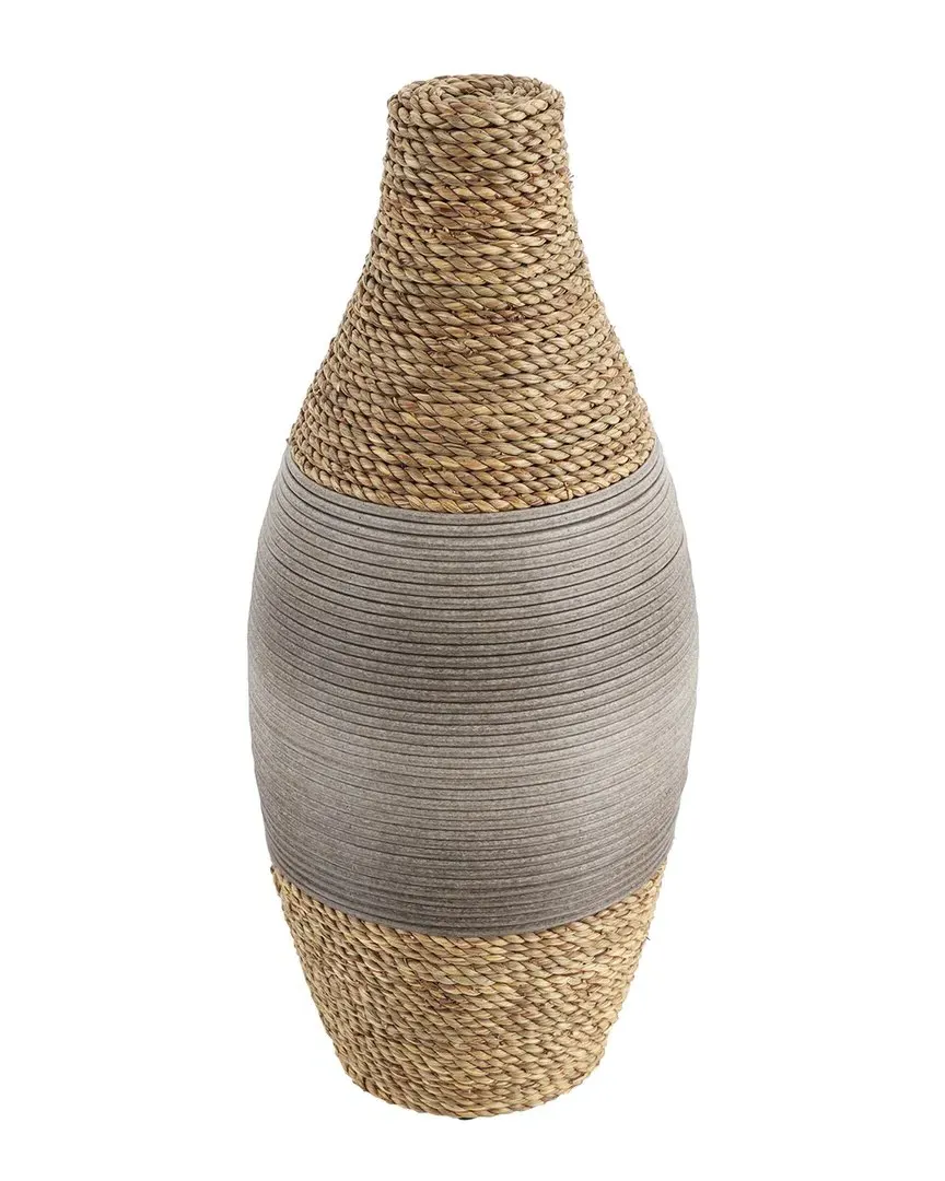 Seagrass Handmade Wrapped Vase - Brown image