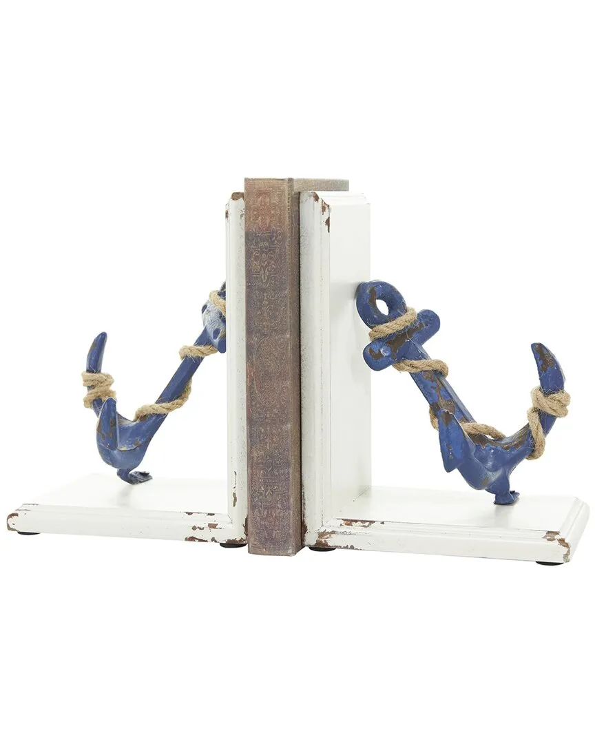 Set of 2 Anchor Bookends with Stands - Blue, Fir image