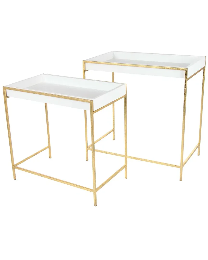 Set of 2 Console Tables - White image