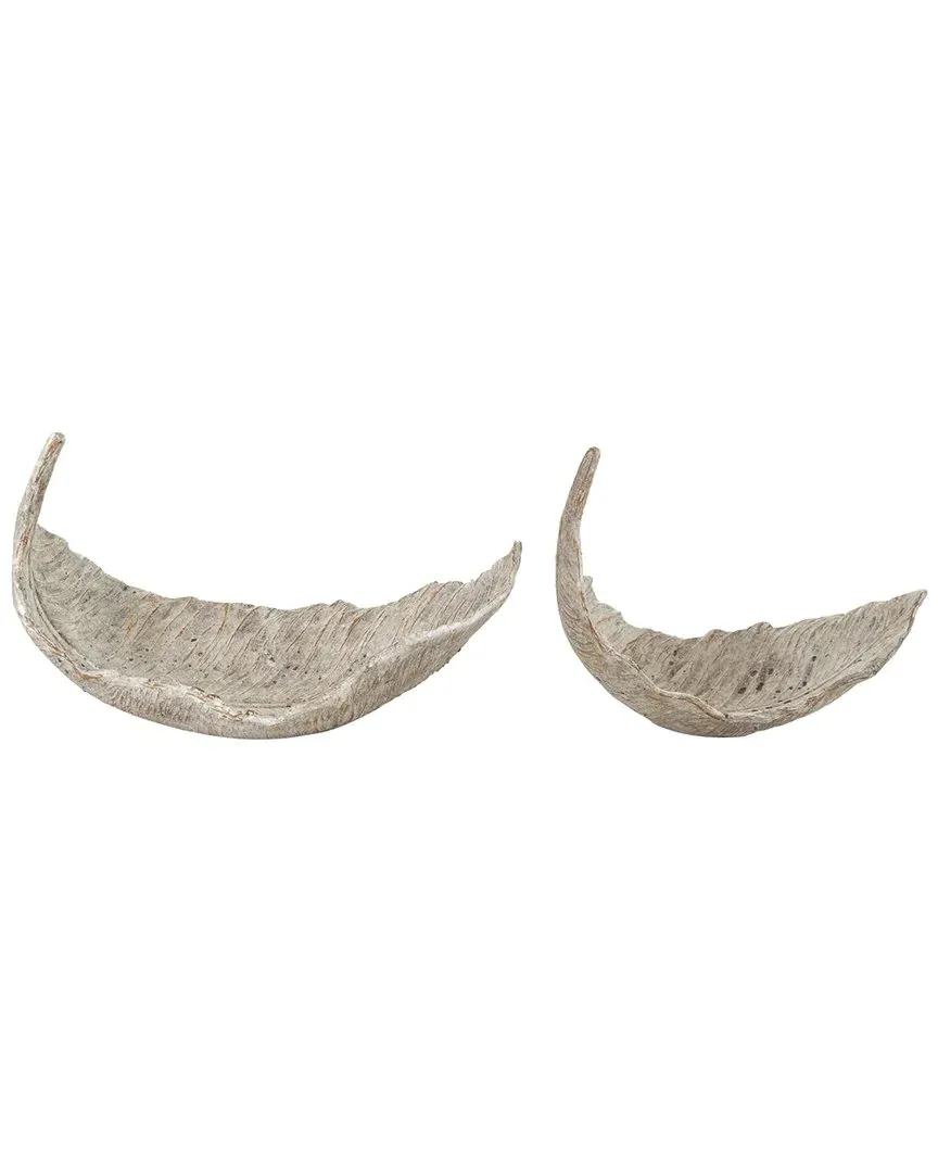 Set of 2 Decorative Bowls - Champagne, Resin