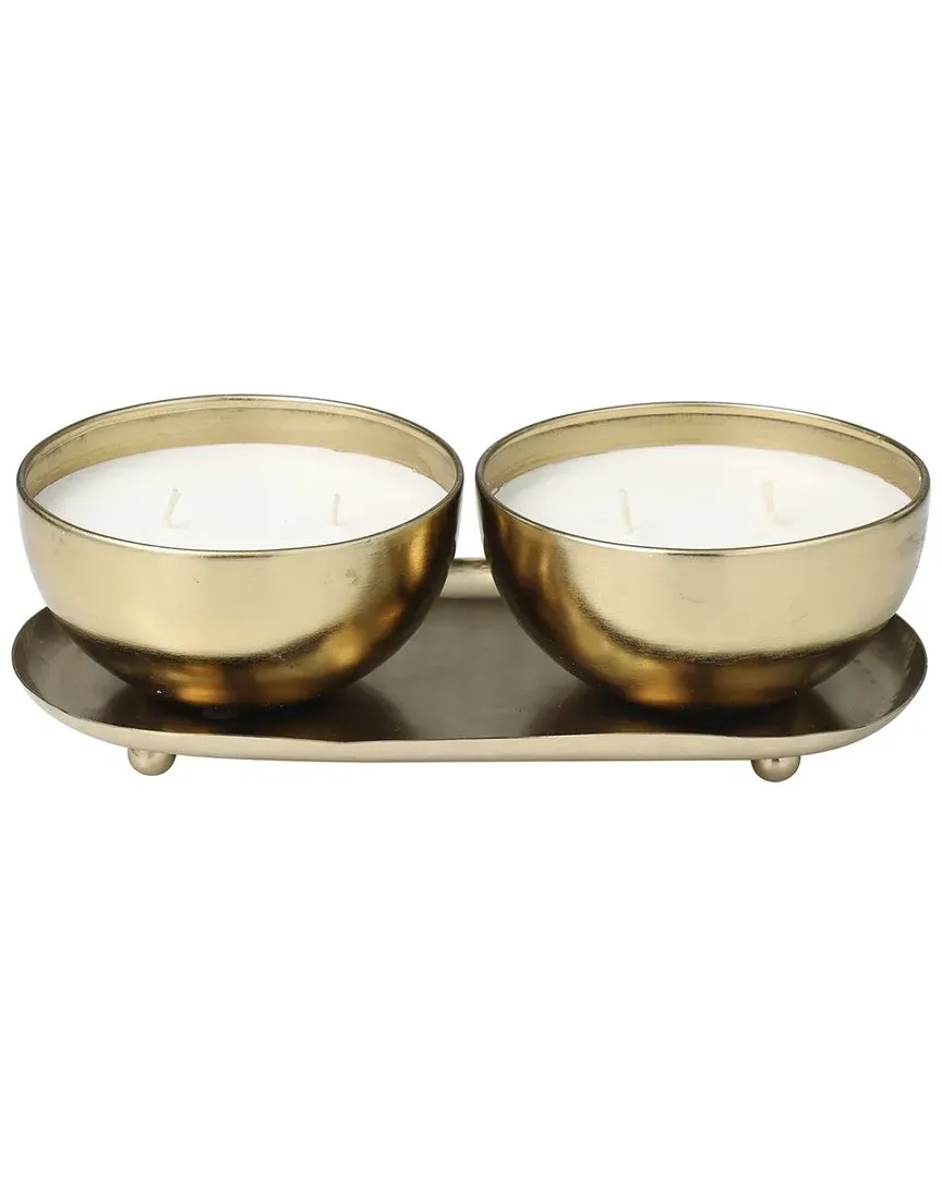 Set of 2 English Garden Scented Candles - White Wax image