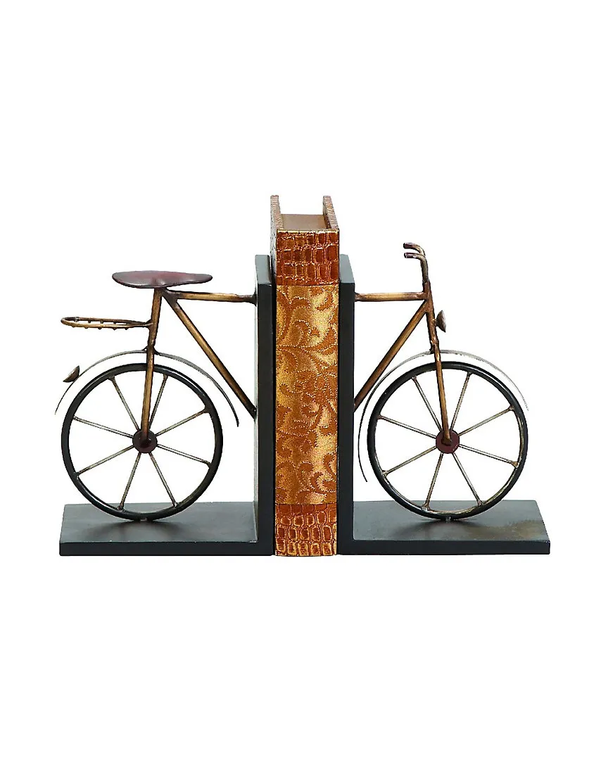 Set of 2 Metal Bookends - Black, Iron image