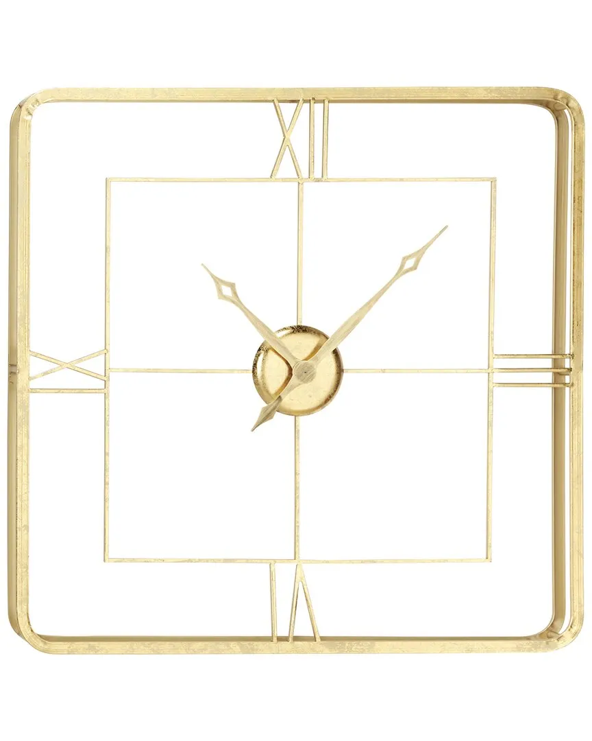 Square Wall Clock - Gold, Iron image