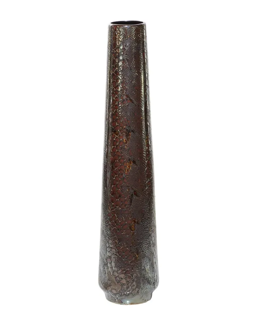 Tapered Cylinder Vase - Silver, Ceramic