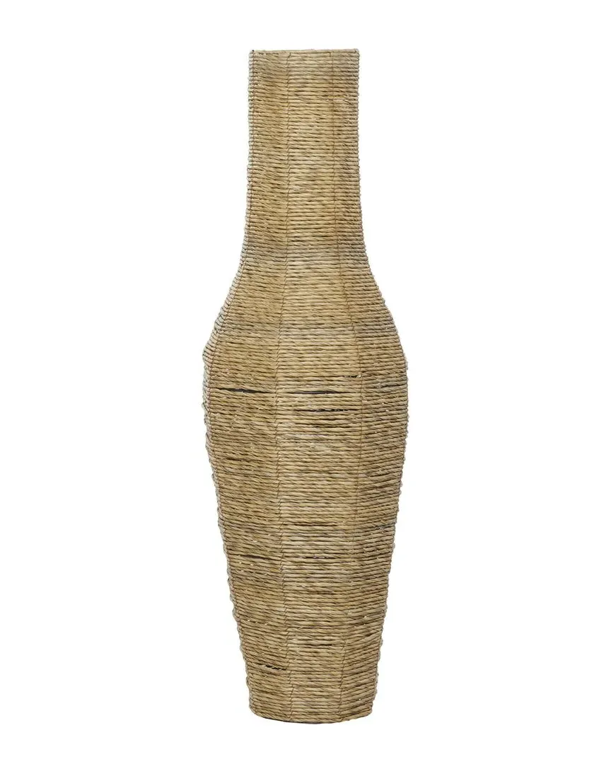 Tapered Floor Vase - Brown, Faux Seagrass