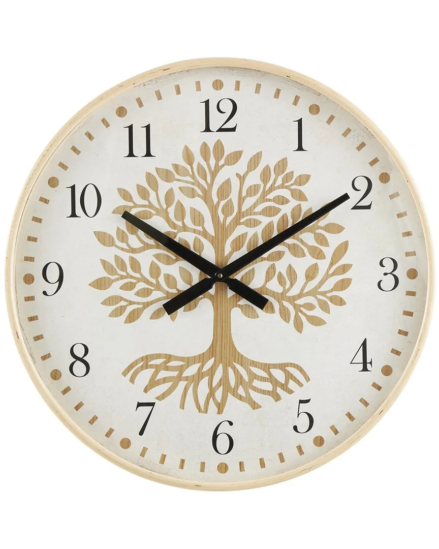 Tree Wall Clock - Brown, Wood image