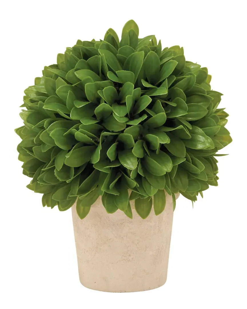 Vinyl Leaf Ball In Pot - Green image