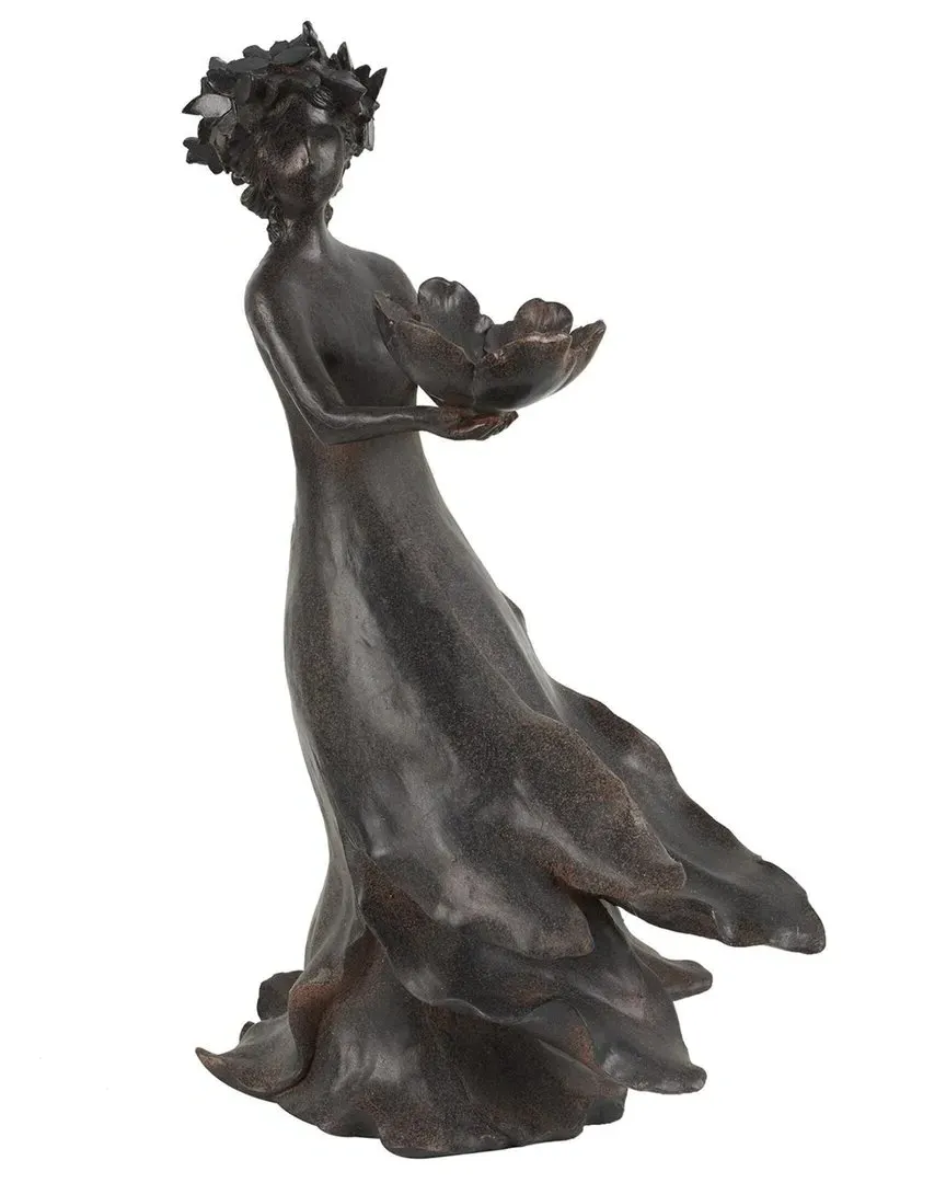 Woman Resin Decorative Sculpture - Dark Gray image