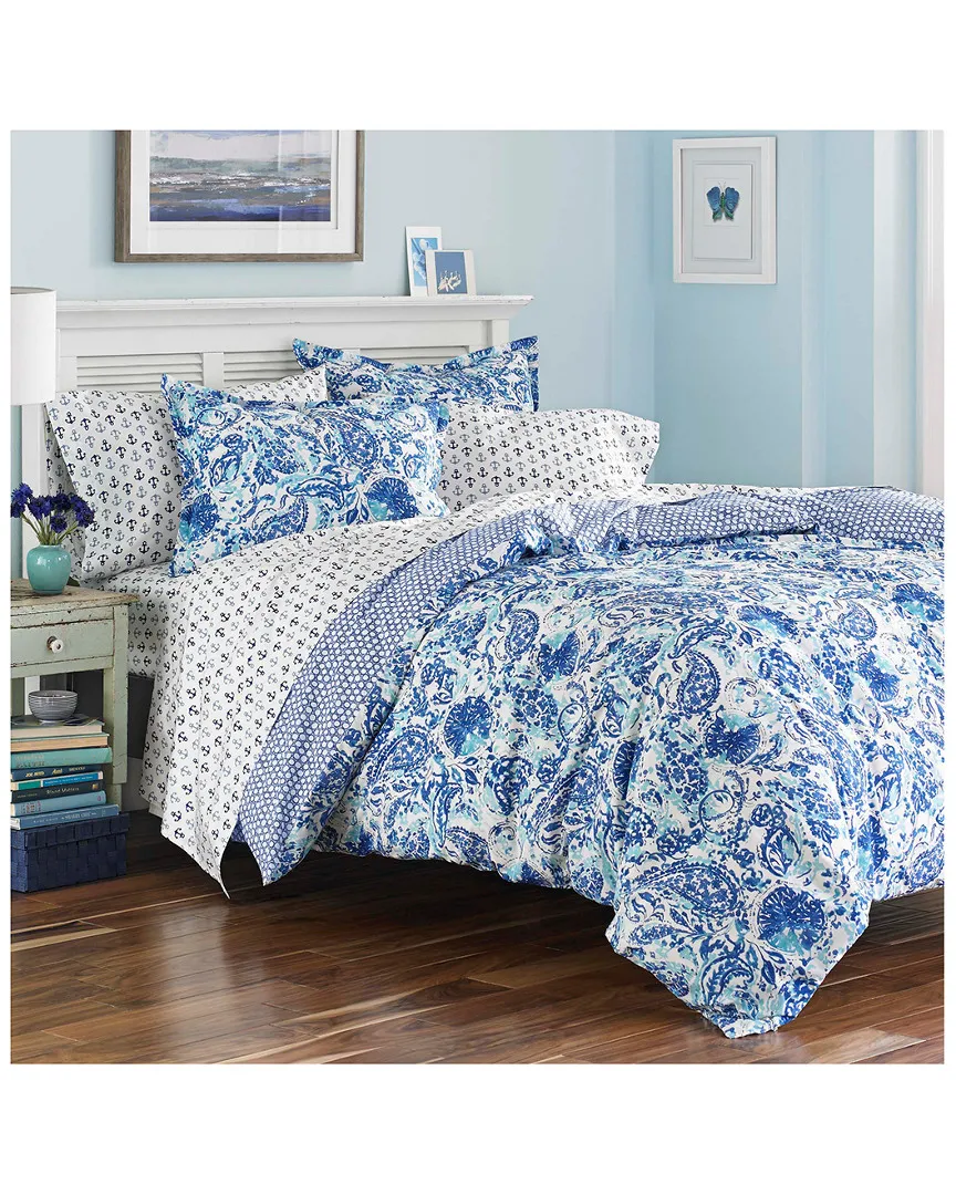 Brooke Duvet Set - Blue, Cotton image