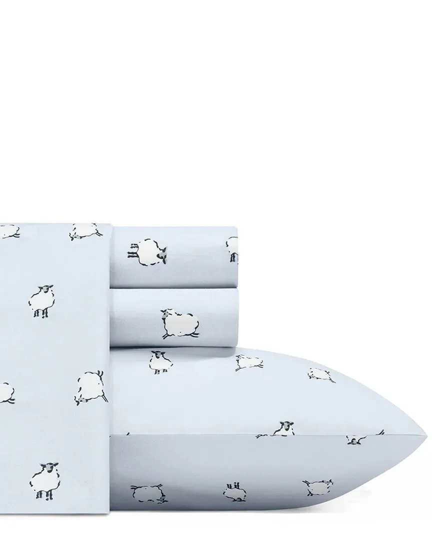 Sheep Cotton Sheet Set - Blue