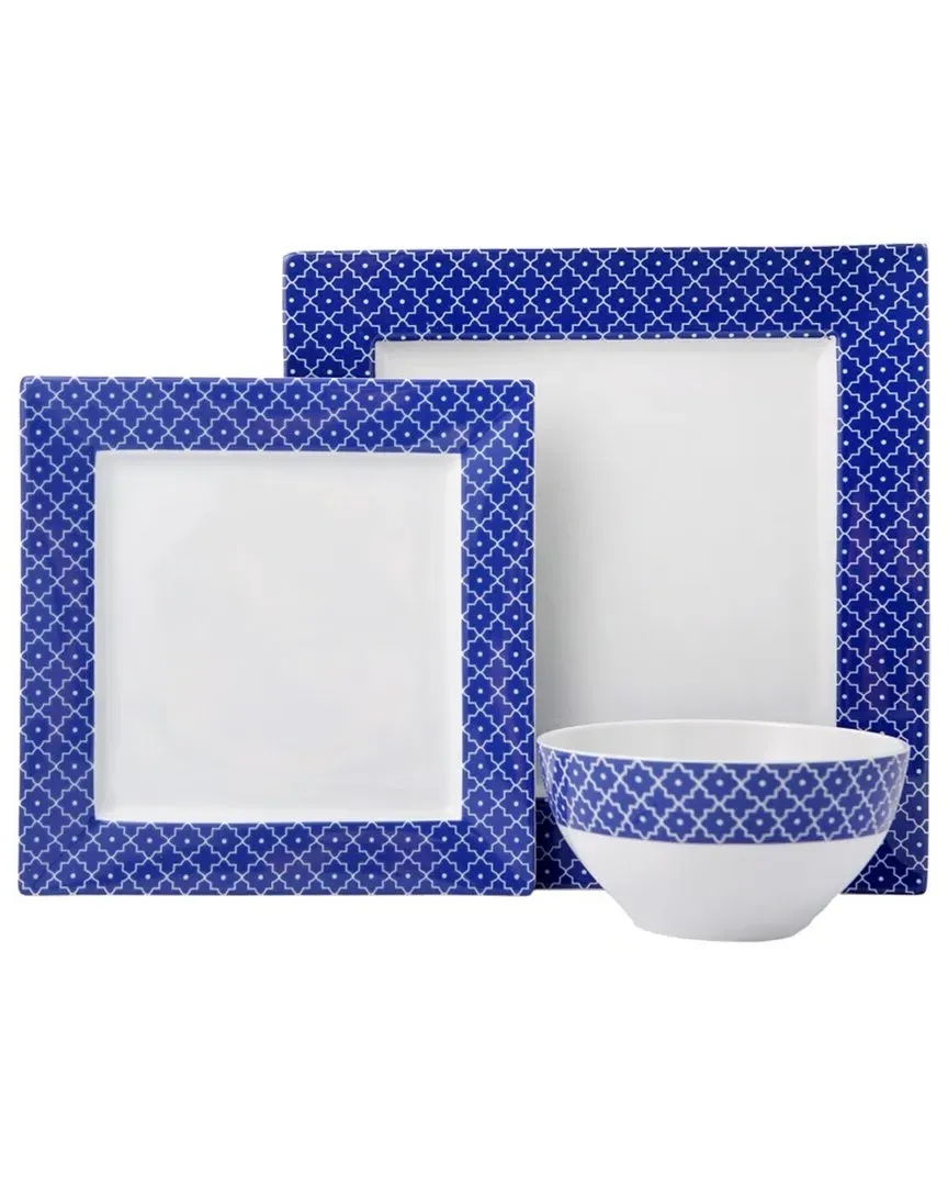 Passion 3pc Place Setting - Blue, Porcelain