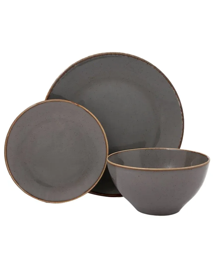 Seasons 3-Piece Place Setting - Dark Grey, Porcelain