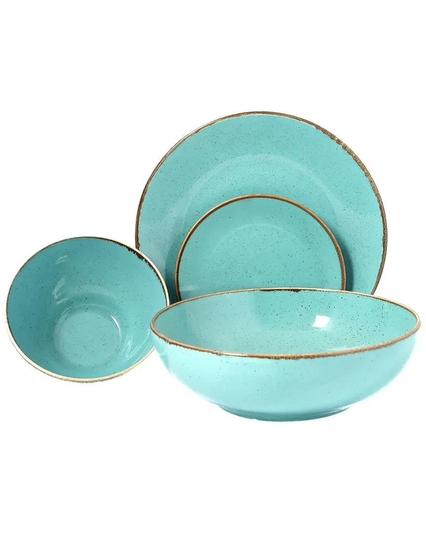 Seasons 4pc Place Setting with Serving Bowl - Turquoise