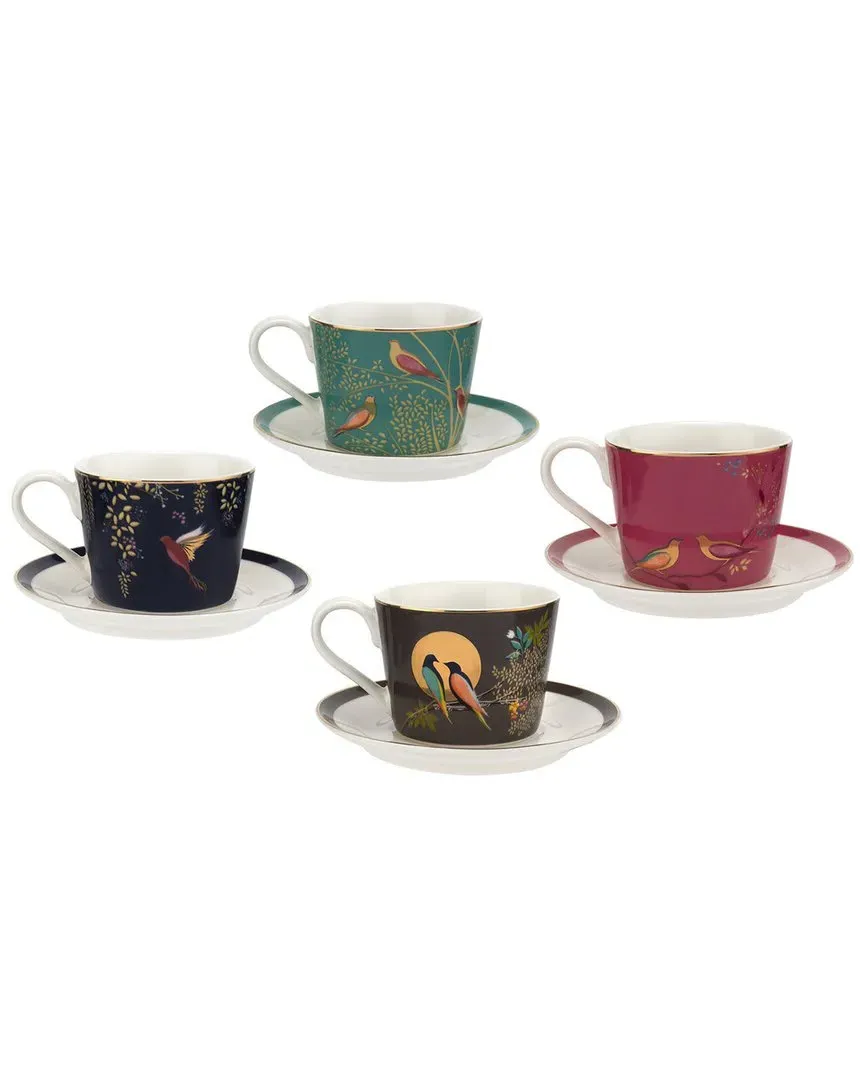Sara Miller London Chelsea Collection Set of 4 Espresso Cups & Saucers - Multi, Porcelain image
