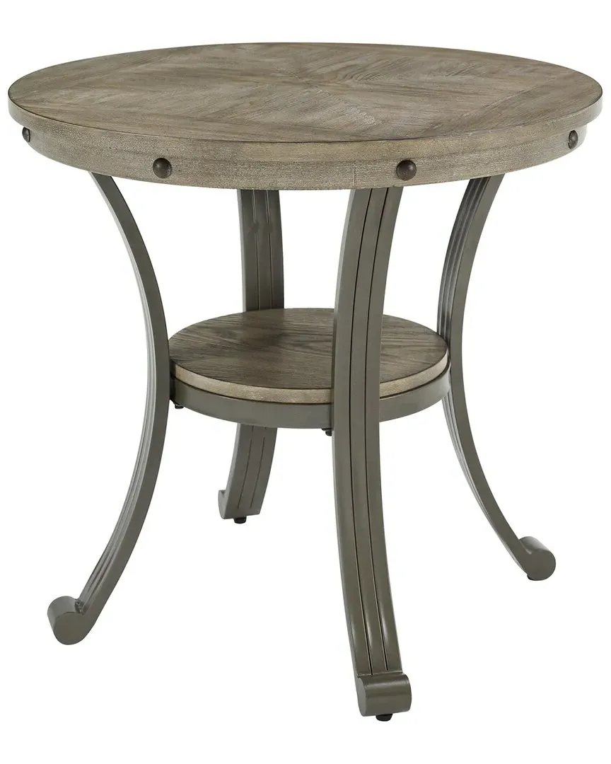 Franklin Round Side Table - Grey, Ash Veneer image