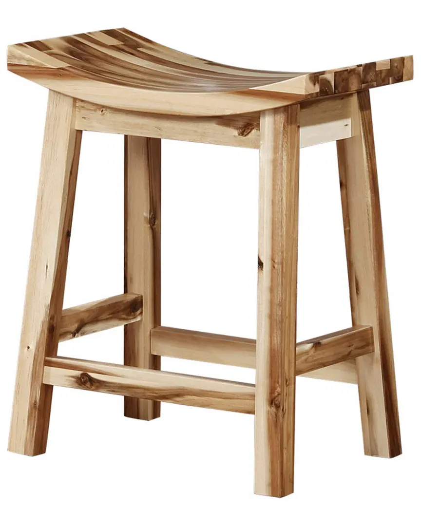 Griffin Saddle Counter Stool - Natural, Acacia image