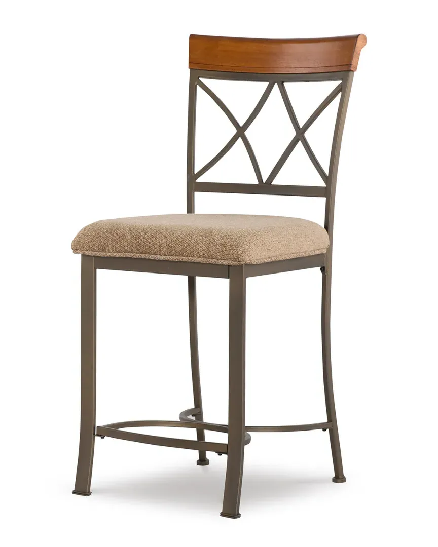 Heidi Counter Stool - Taupe, Cherry Wood image