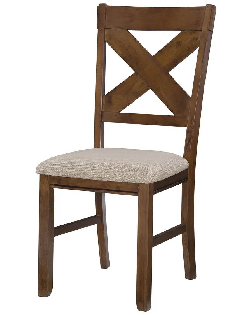 Kraven Set of 2 Dining Chairs - Brown, Wood