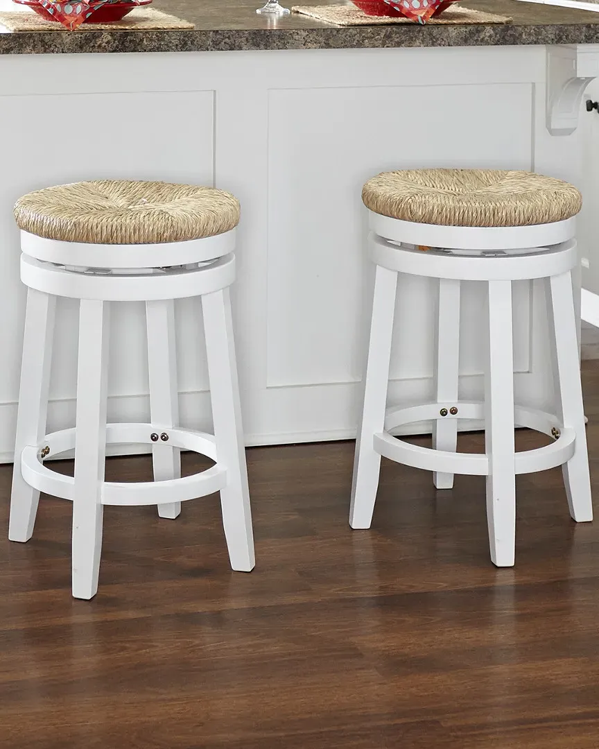 Marren Counter Stool - White, Seagrass image