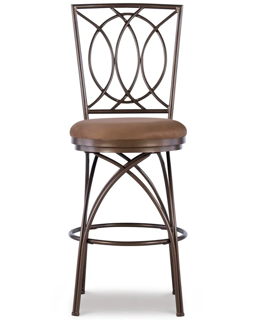 Seth Big and Tall Metal Crossed Legs Bar Stool - Bronze