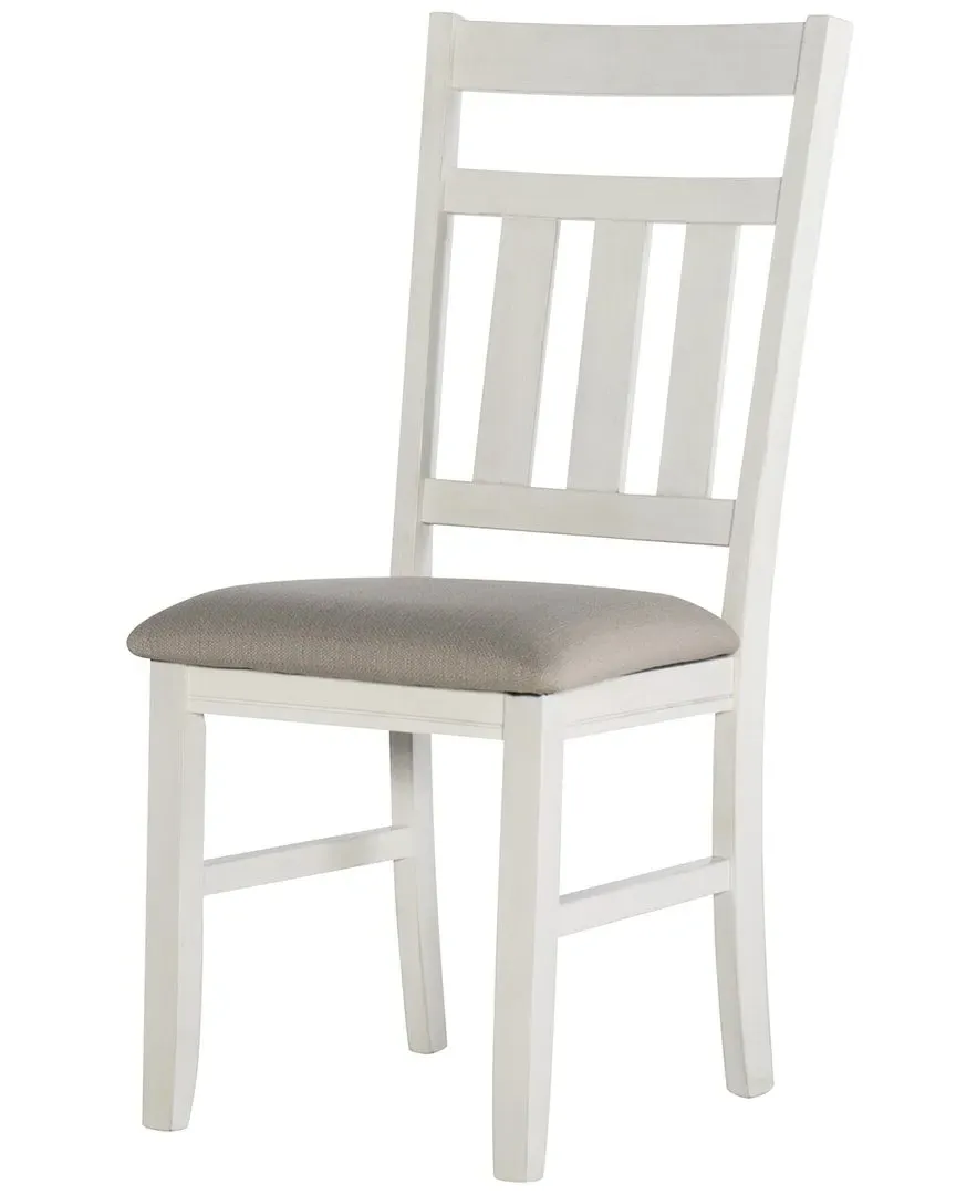 Turino Dining Side Chair - White, Rubberwood