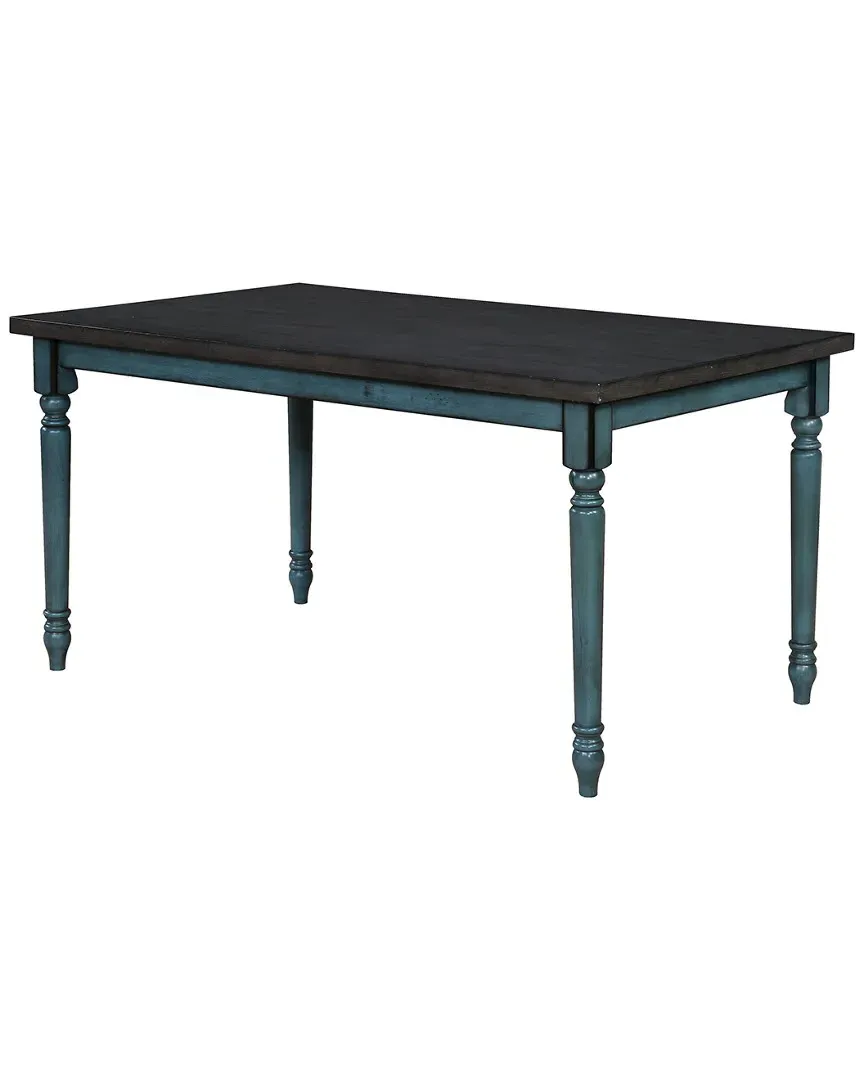 Wenda Dining Table - Teal Blue, Oak Veneer image