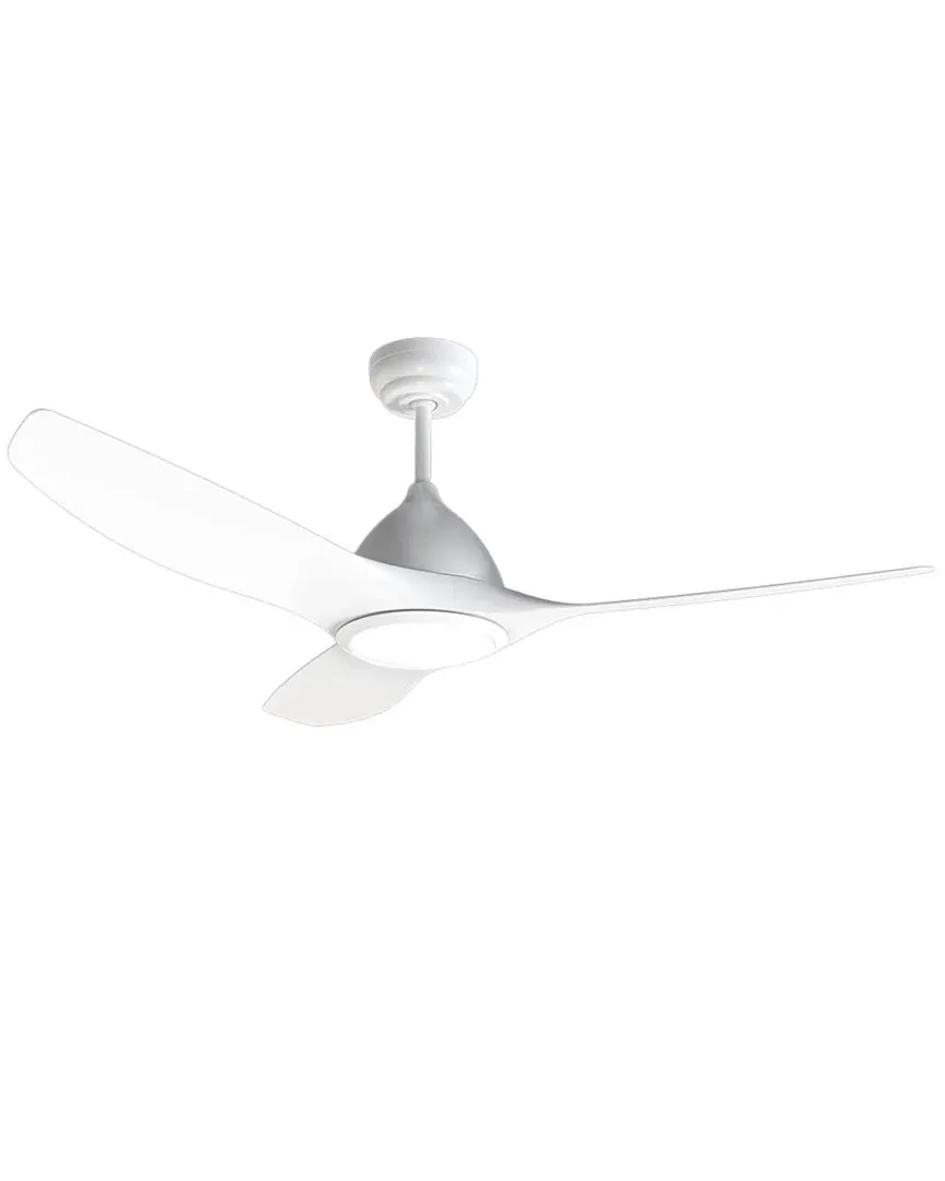 52in 3-Blade Smart LED Ceiling Fan with Light Kit - White
