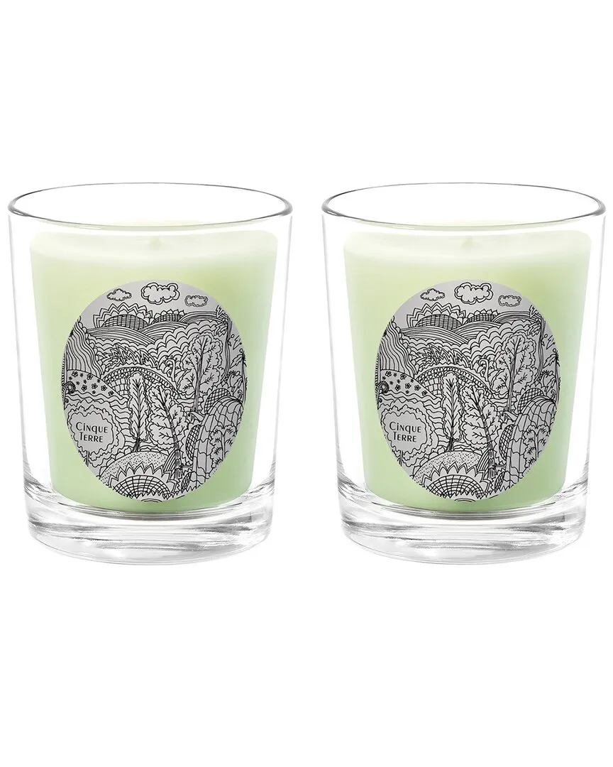 Cinque Terre Two Scented Beeswax Candle Set - White
