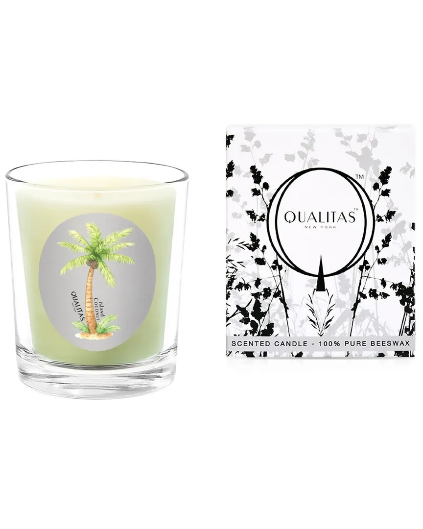 Island Coconut Beeswax Candle - White image