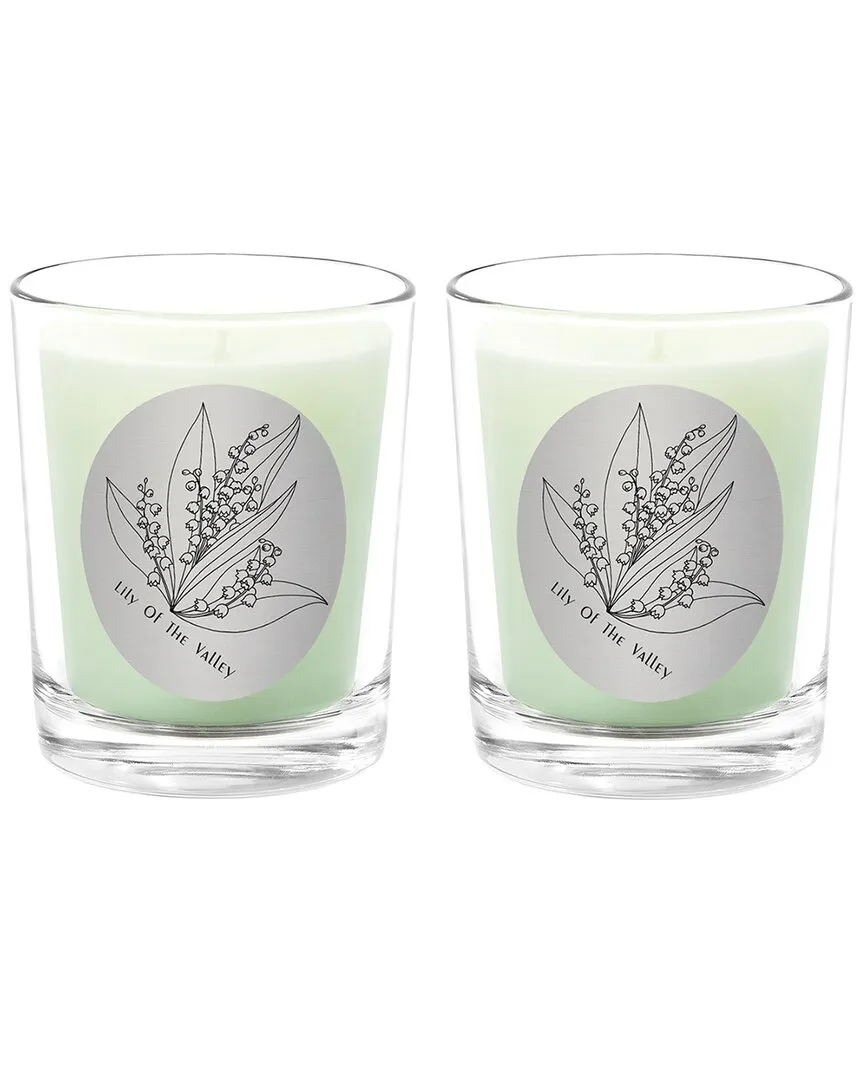 Lily Of The Valley Two Scented Beeswax Candle Set - White