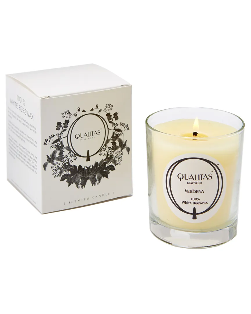 Verbena 6.5oz Beeswax Candle - White image