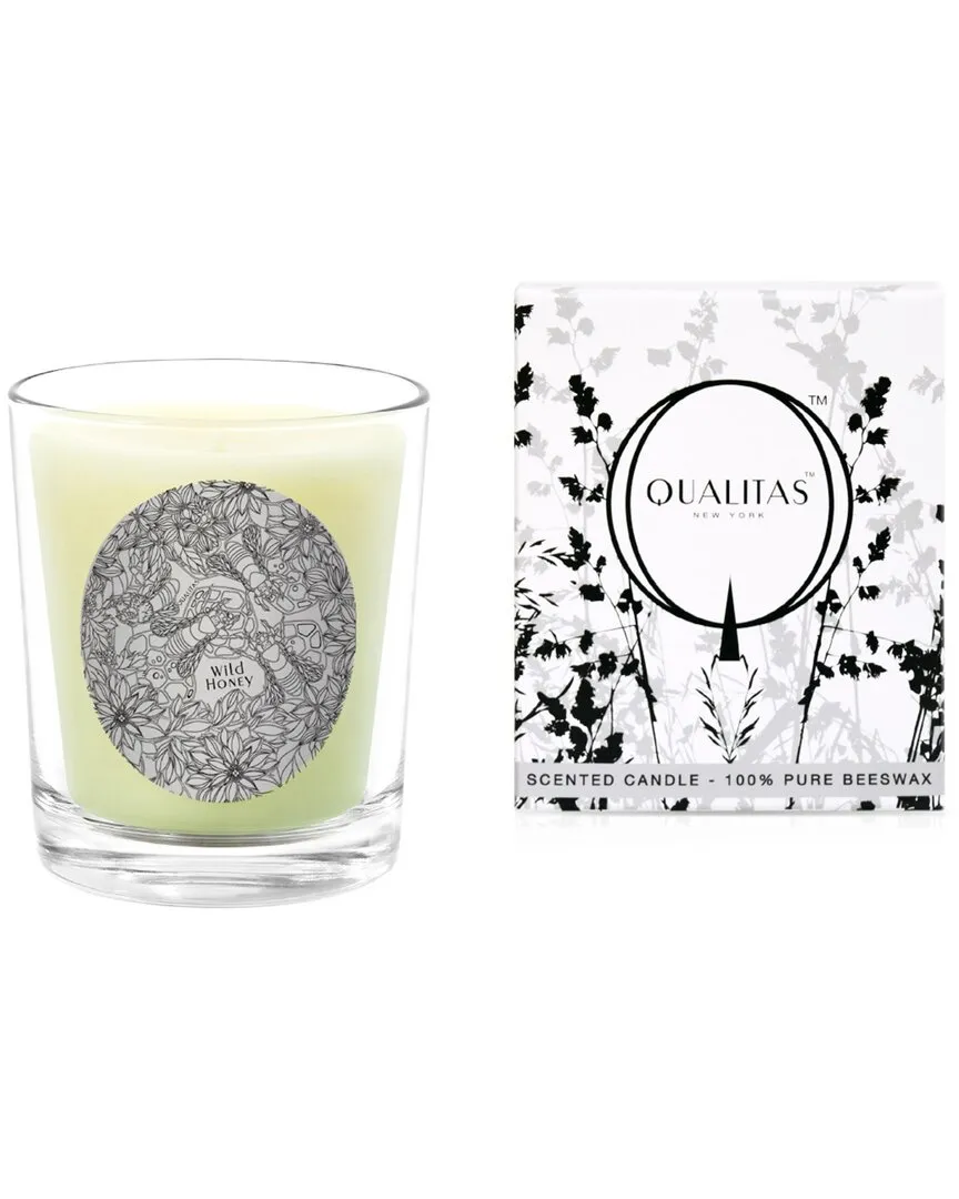 Wild Honey 6.5oz Beeswax Candle - White image