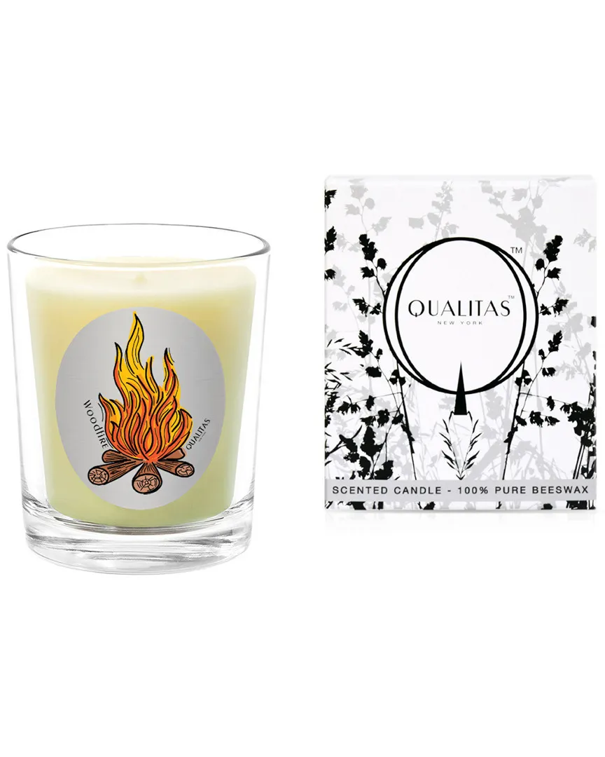 Woodfire 6.5oz Beeswax Candle - White