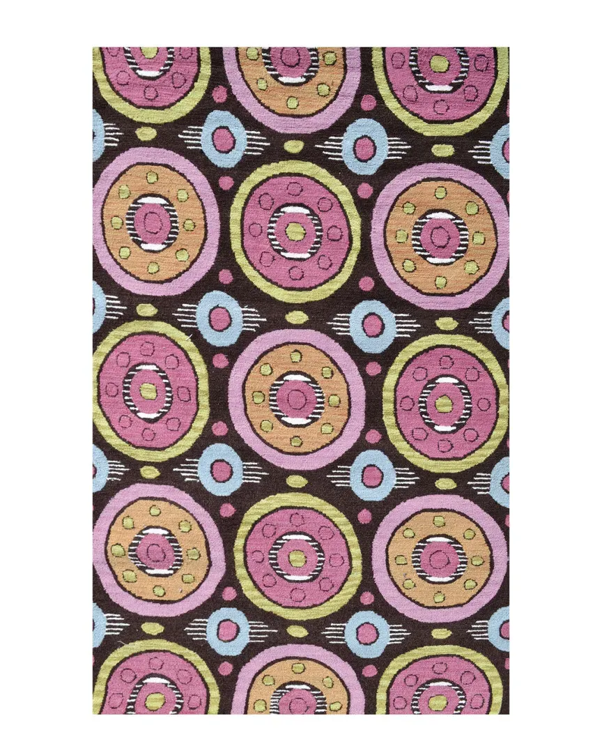 Flower Hand-Hooked Rug - Multicolor