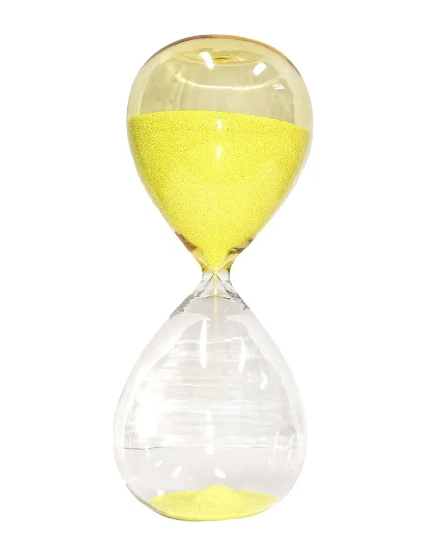 Home Yellow Hour Glass - Yellow, Glass