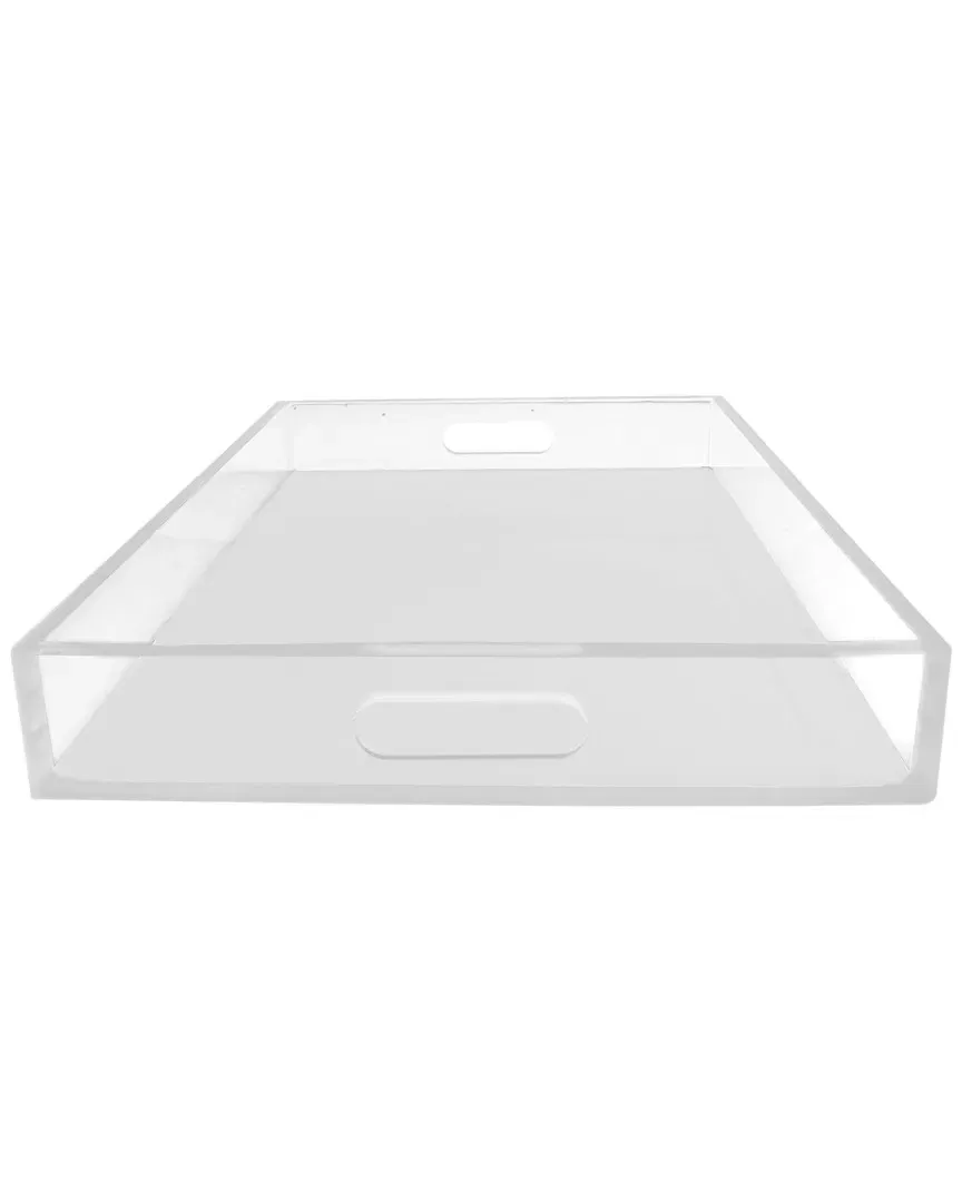 Lucite Tray - White image