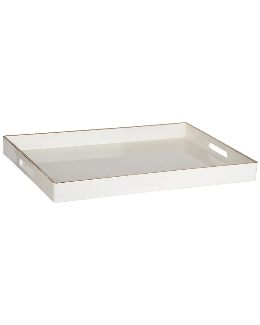 Mimosa Rectangular Tray - White, Plastic