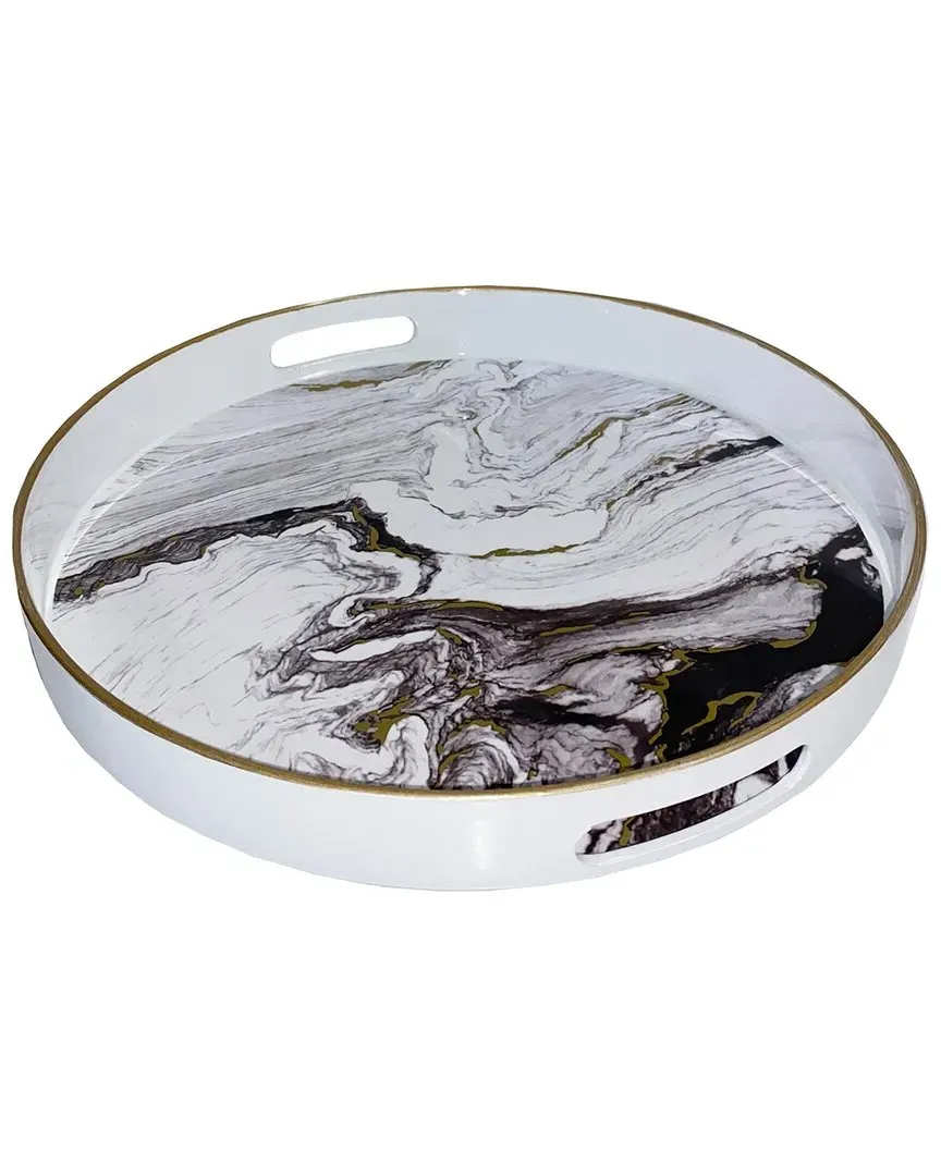 Quinn Set of 2 Trays - Black, Plastic image