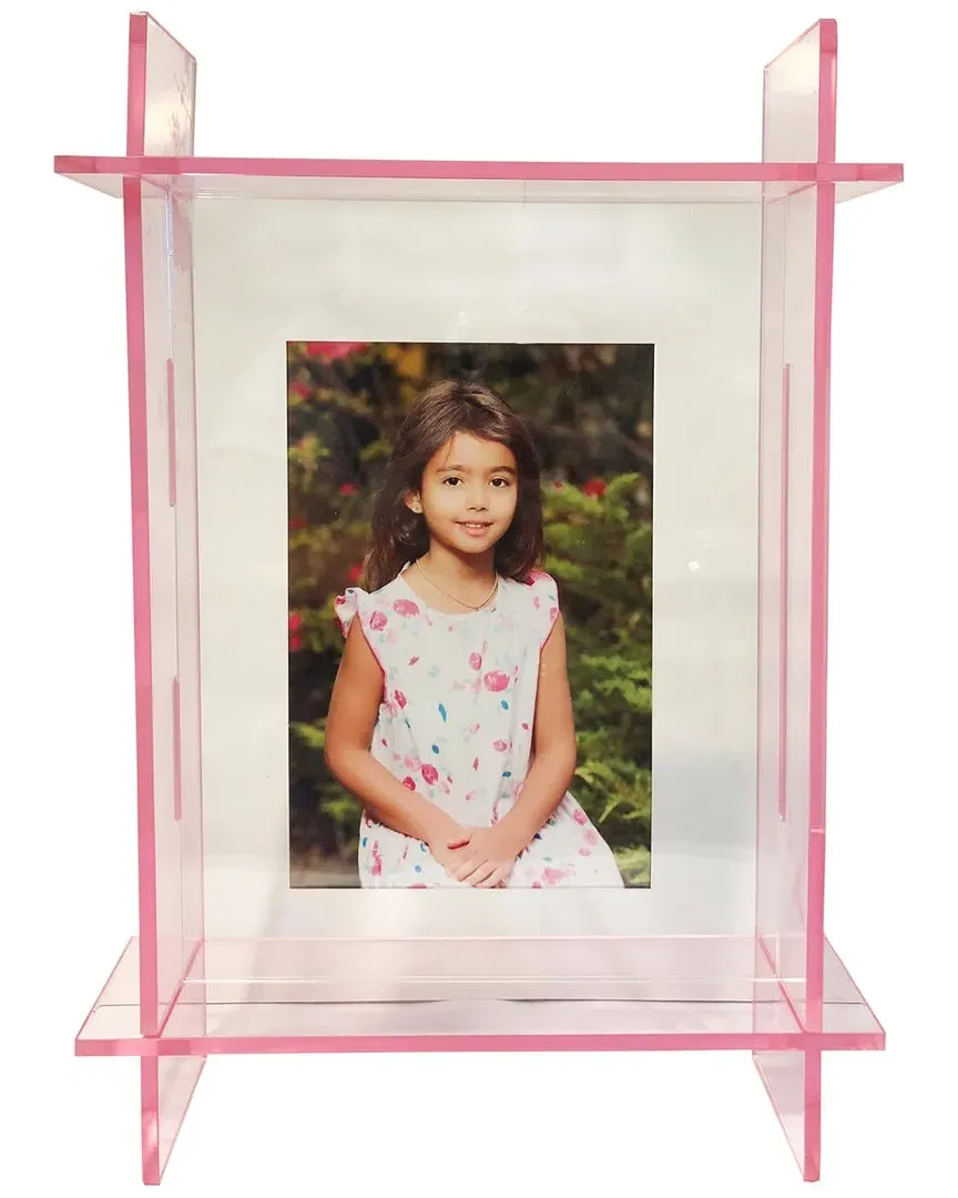 R16 Home 8X10 Picture Frame - Neon Pink, Lucite image