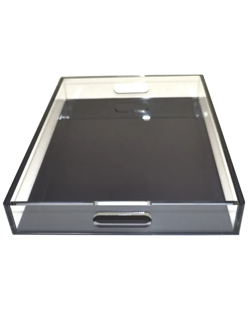 Square Lucite Tray - Black