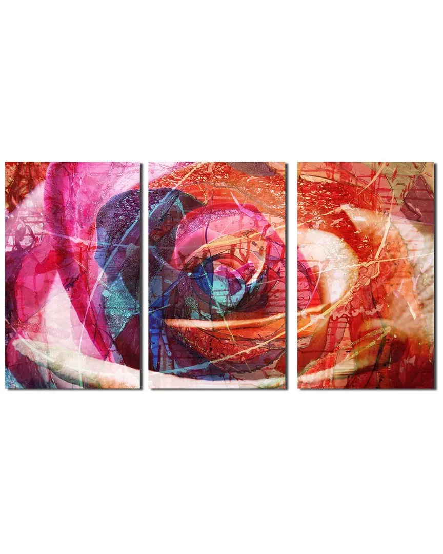 Abstract Rose 3 Piece Canvas Wall Art Set image