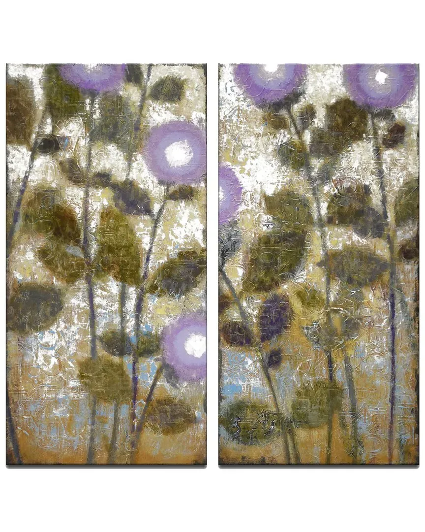 Amethyst 2pc Wrapped Canvas Wall Art by Norman Wyatt