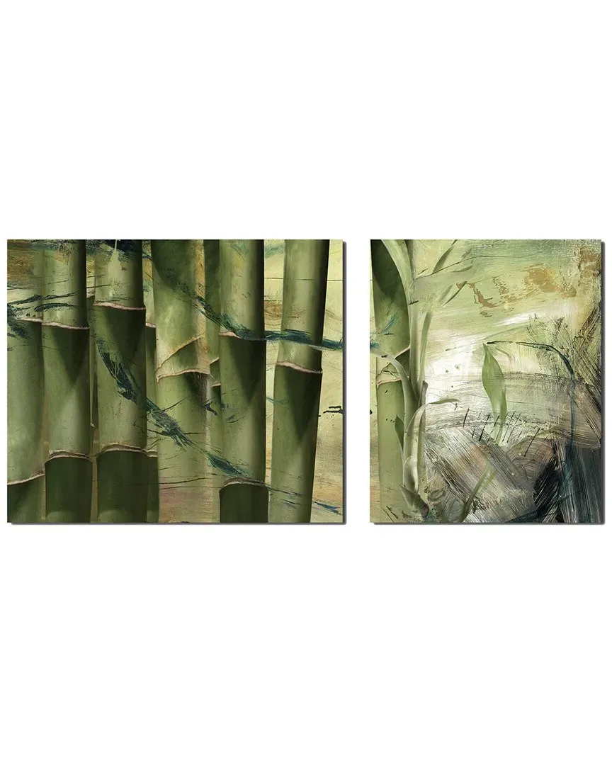 Bamboo Abstract 2pc Canvas Wall Art by Tristan Scott image