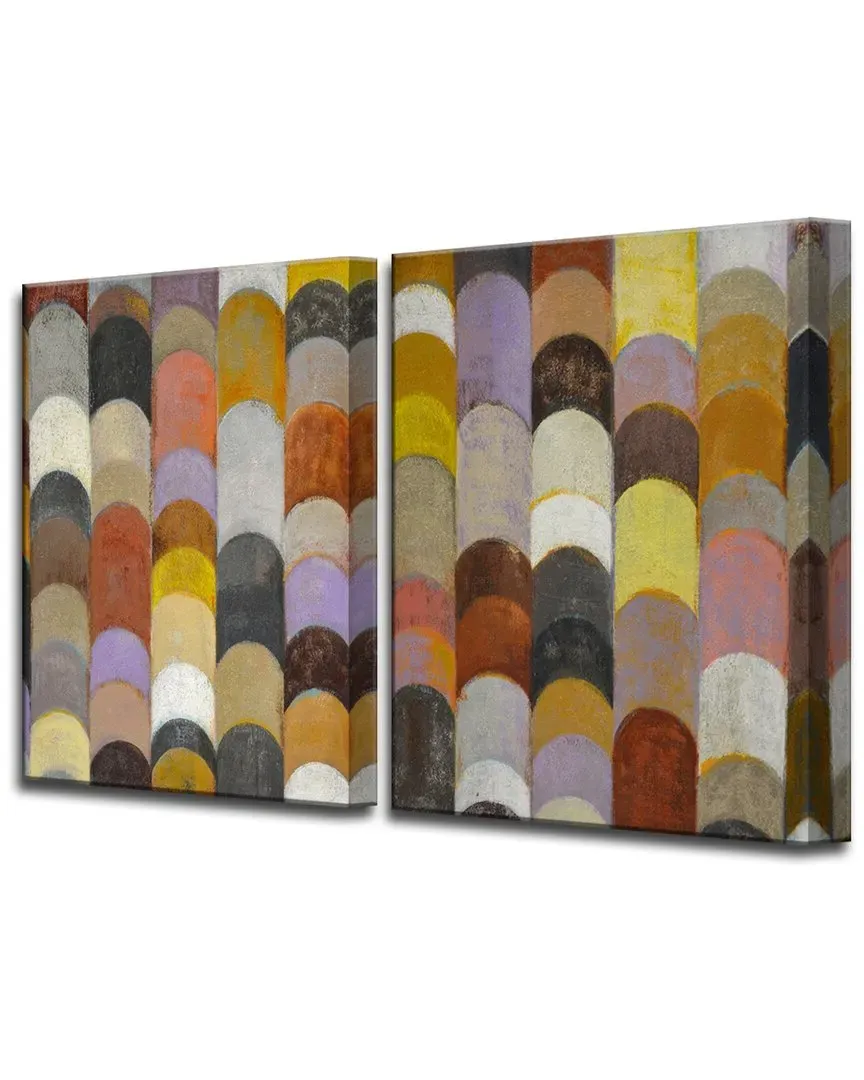 Banded I/II 2pc Wrapped Canvas Wall Art by Norman Wyatt