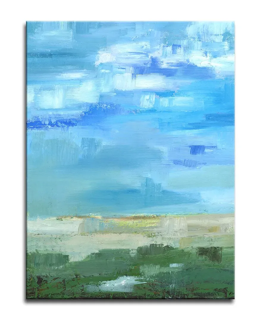 Bright Blue I Canvas Wall Art by Leslie Owens