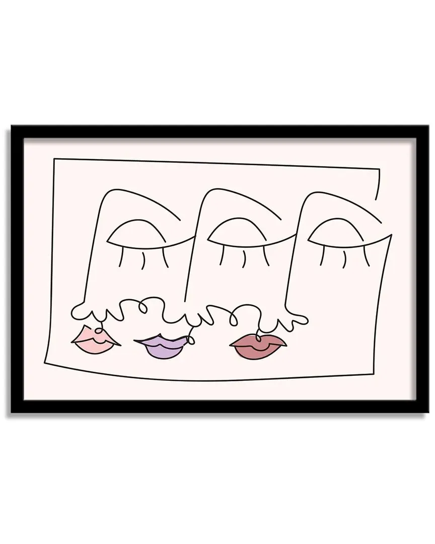 ChiChi Decor Joie Contour III Framed Print Wall Art - Pine