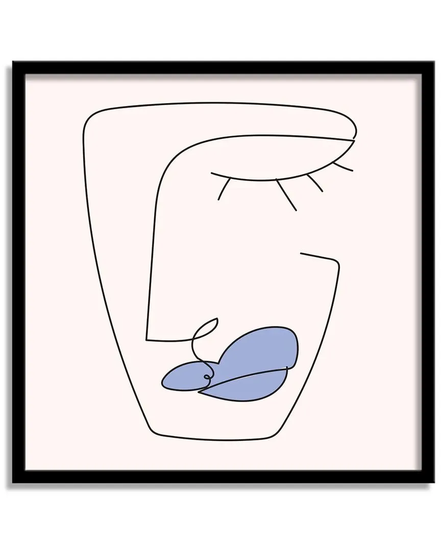 ChiChi Decor Joie Contour V Framed Print Wall Art - Pine