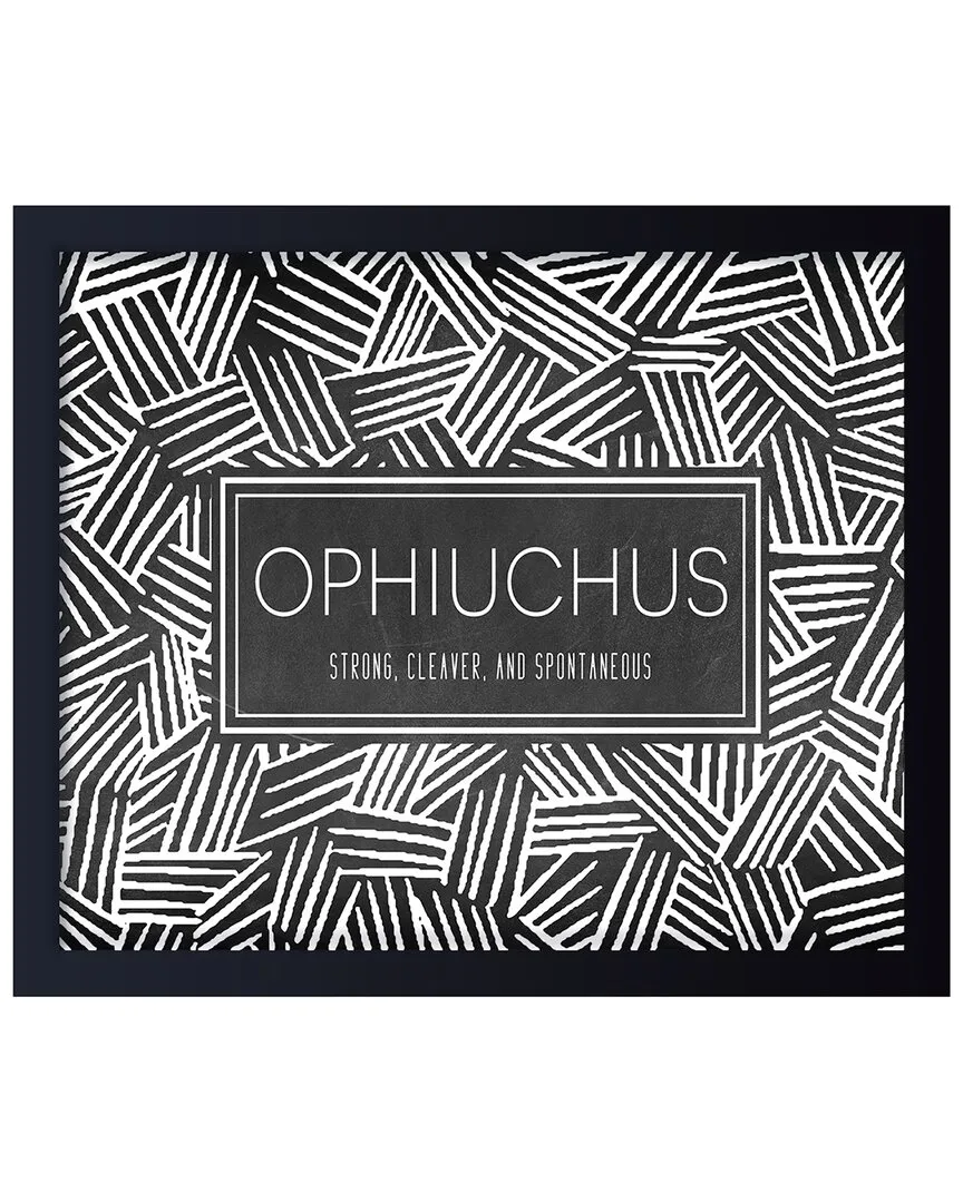 ChiChi Zodiac Framed Print Wall Art - Ophiuchus - Black, Pine Wood image