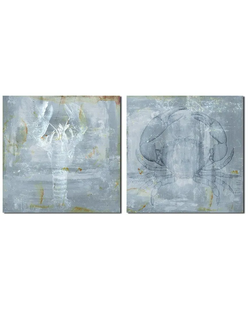 Crab & Lobster 2pc Canvas Wall Art by Tristan Scott image